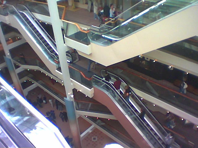 It was a mess of escalators.